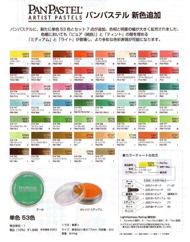 「パンパステル　新色追加」 